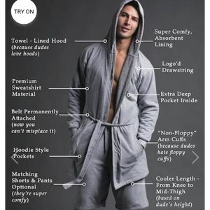 DudeRobe S/M grey cool robe!